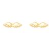 ESTELLE [Official] Women's K10 Yellow Gold Feather Motif Earrings 0202-3255-0019-0000