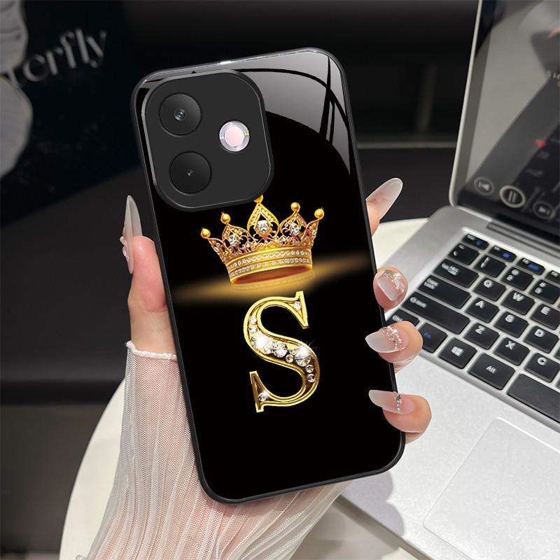 Чехол для OPPO A5 Pro 4G 5G Модный дизайн с буквами Жесткие закаленные стеклянные задние крышки для OppoA5 Pro A5Pro Ударопрочный корпус телефона