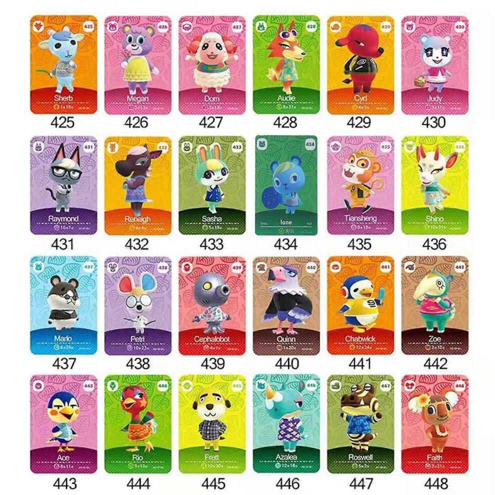 Game Animals Crossing New Horizons Amiibo Card Ankha Marshal Maple for Switch 3DS Game Set Mini NFC Cards Series 5 Multicolor