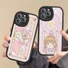 Чехол для телефона Cardcaptor Sakura C для iPhone 16 15 14 11 12 13 Pro Max Plus Задняя часть из кожи