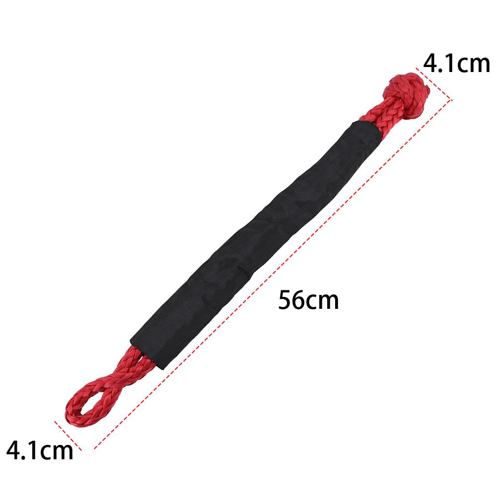 43000lbs Soft Shackle Synthetic Rope U Hook Winch Rope Knot With Protective Sleeve Tow Trailer Hook for Truck Vehicle Recovery