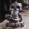 Halloween Skull Statue Home Decoration Fantasy Gifts Skull Backflow Incense Burner Creative Home Aromatherapy Gift - No Incense