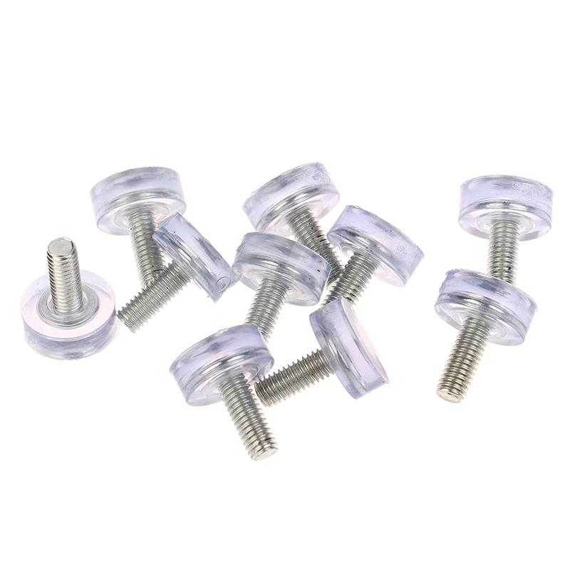 10 шт. прозрачная железная пластиковая мебель стол стул ножки регулируемые выравнивающие скользящие накладки M6 M8 винты в противоскользящих накладках для ног