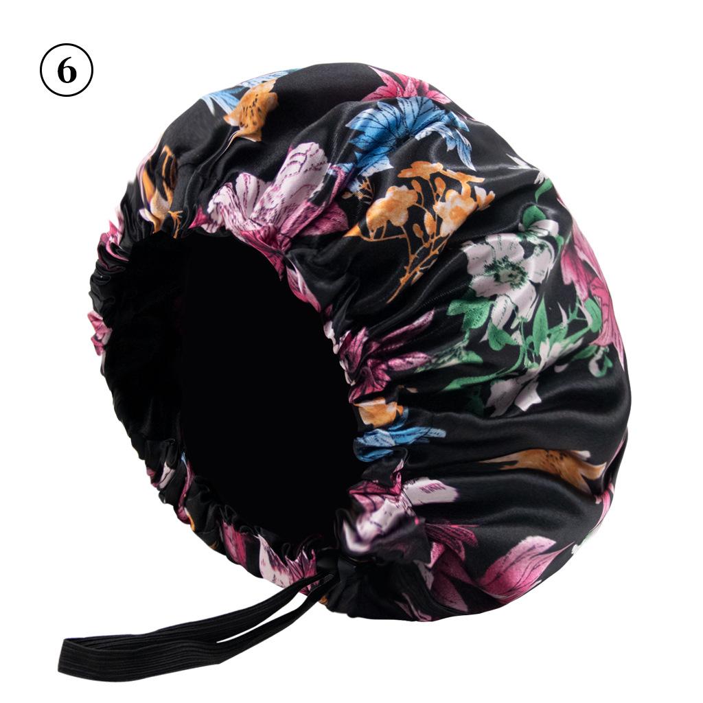 Мягкий атласный чепчик для волос для женщин и девочек, шелковая шапочка для сна, душа, мытья лица, салона