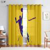2 Pack Cool Basketball 3D Printed Curtains Suitable for Bedroom Living Room Club Decorative Curtains Home Decor