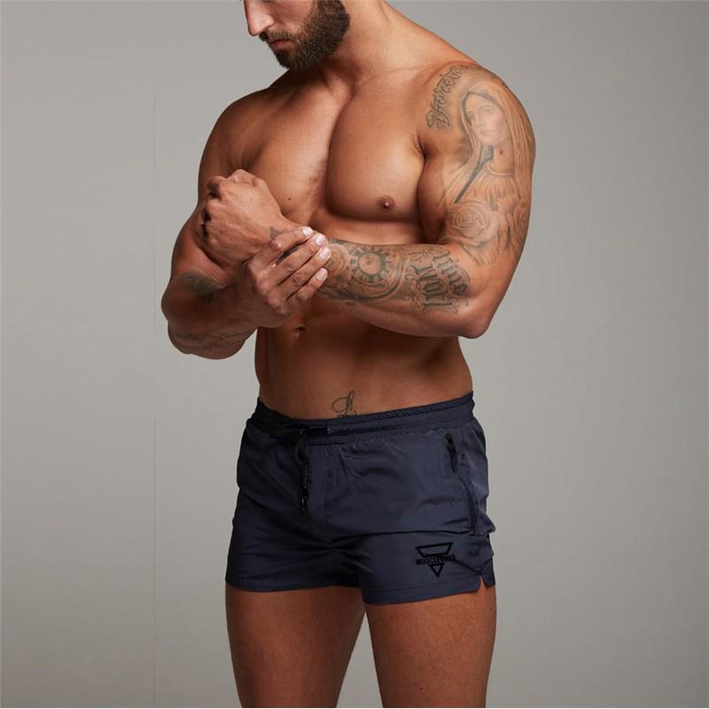 Muscleguys Мужские баскетбольные летние шорты для плавания на пляже и тренировки, повседневные дышащие брюки для бега
