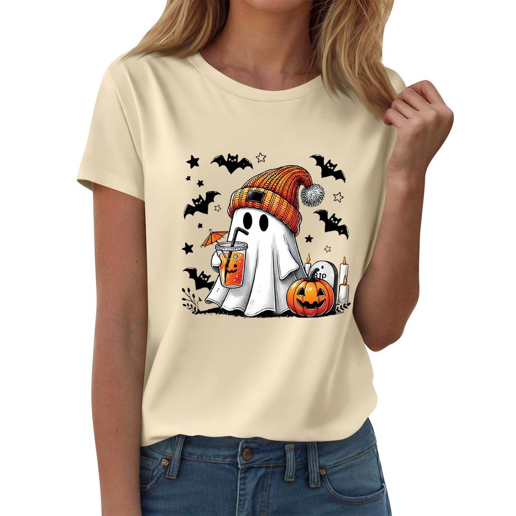 Женские футболки, Женские топы с коротким рукавом, Летняя мода, Повседневные стильные футболки с круглым вырезом, Туники