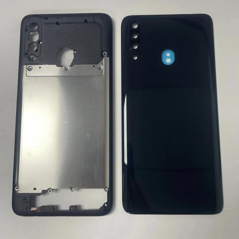 For Samsung Galaxy 20S 207 Phone Housing Middle Frame Battery Back Cover Case Panel Lid Rear With Camera Lens