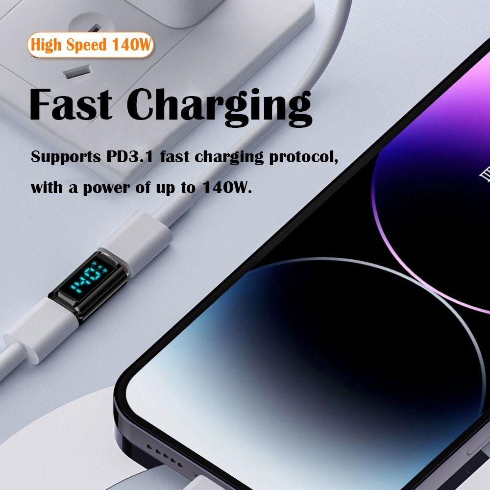 PD 140W USB 4 Type-C Adapter Digital Display USB C Extension Professional Power Meter Tester