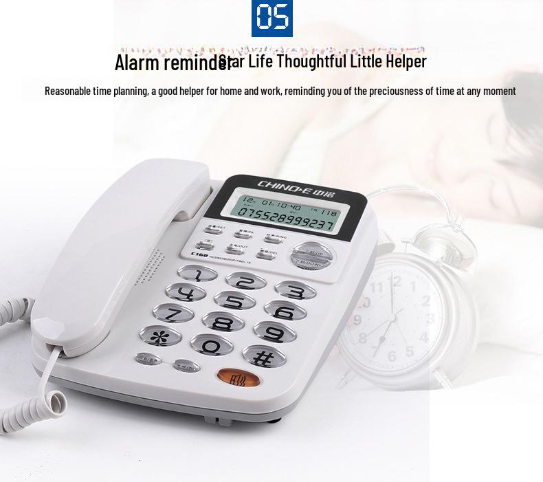 Проводной стационарный телефон Zhongnuo C168 с двумя интерфейсами и АОН, не требующий батареи, для дома или офиса
