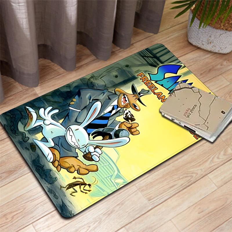 Sam & Max: Freelance Police Rug Floor Mat for Living Room or Bedroom Soft and Comfortable Carpet a Gift for Birthday and Holiday.