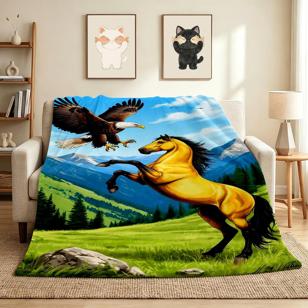 Wild Nature Flannel Blanket Throw Blanket Soft Warm Sofa Bed Camping home Decor Unique Christmas Gift C926338