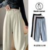 Narrow Version Crimped Suit Straight Women's New Spring and Autumn Thin High Waist Drape Nine-point Pipe Wide-leg Casual Pants