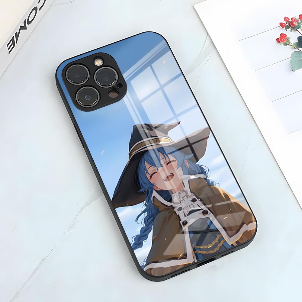 R-Roxy Mushoku Tensei Аниме Чехол для телефона Для iPhone 17 Pro Max 15 Pro 16 14 Plus 12 13 Mini 11 Pro Ударопрочный Стеклянный Чехол