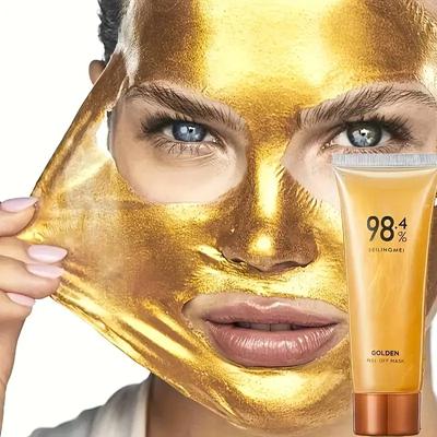 Маска-пленка с золотой фольгой 24k Gold Foil Peel-Off Masque Firming Facial Mask for Rough Large Pores for Women Deep Cleansing Skin