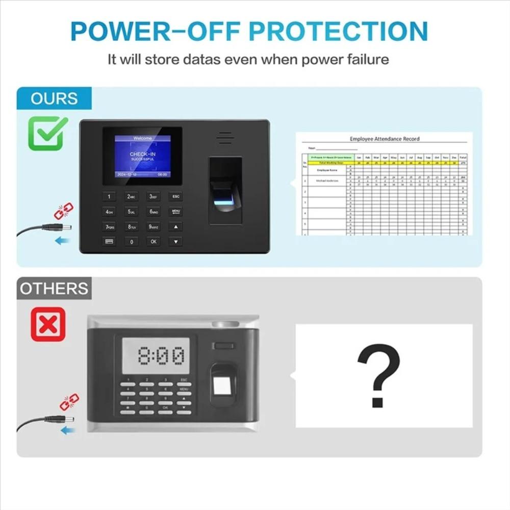 Multifunctional Fingerprint Attendance Machine Employees Exit Data Recorder Company
