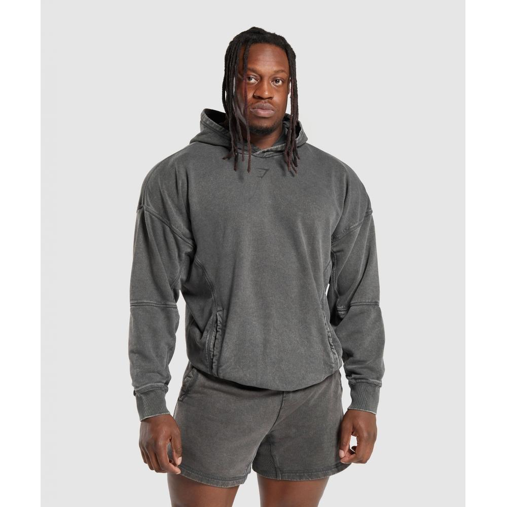 Gymshark Толстовка Heritage Washed Onyx Grey A4a7j Gb8n