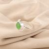 Green Cat's Eye Gemstone 925 Sterling Silver Handmade Jewelry Ring Bohemian Gift RR-48-40