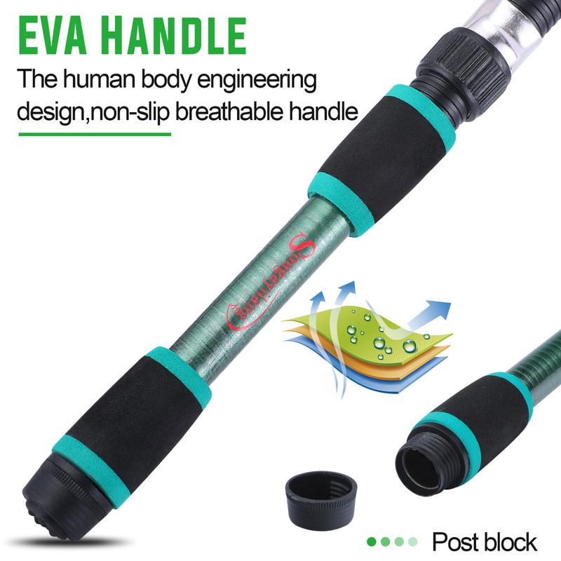 SOUGAYILANG 1 шт./2 шт./3 шт/4 шт/5 шт 1,5 м/1,8 м удочки 5 цветов переносная телескопическая спиннинговая удочка для ловли карпа