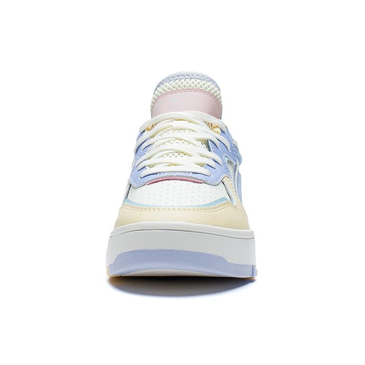 Кроссовки женские Li Ning We Wu нескользящие легкие с низким верхом для скейтбординга белые розовые желтые AGCS030-2