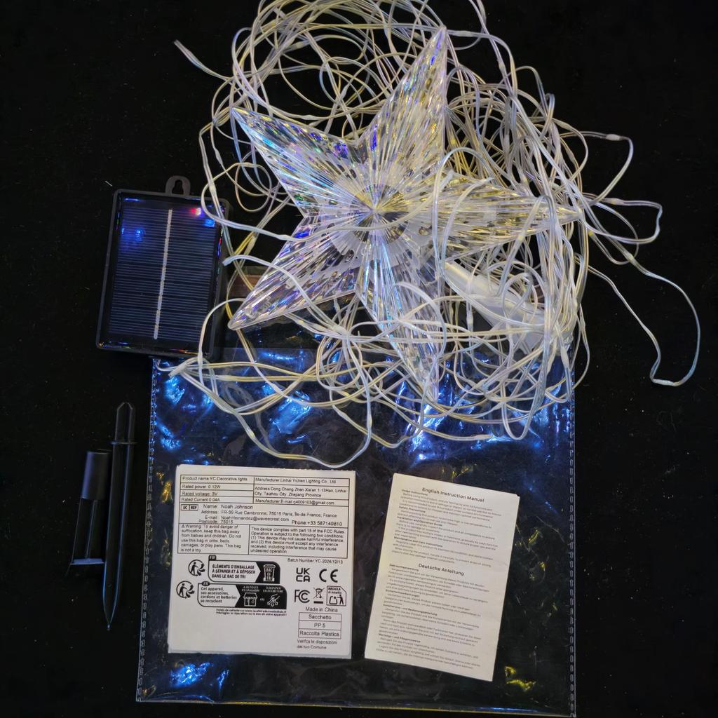 Медные USB гирлянды «Падающая звезда» для рождественского украшения на улице