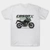 Мужская черная футболка с принтом Cb500X - Зеленая футболка из хлопка с печатью на термотрансферной бумаге без вырезания