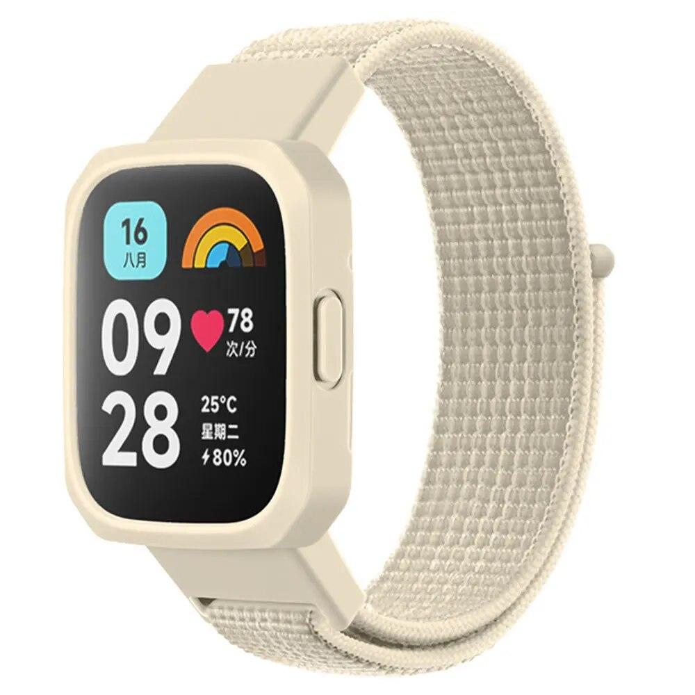 Нейлоновый браслет-петля + чехол для Redmi Watch 3/2/1 Lite, сменный ремешок для смарт-часов Redmi Watch 1/2/Mi Watch Lite, чехол для браслета