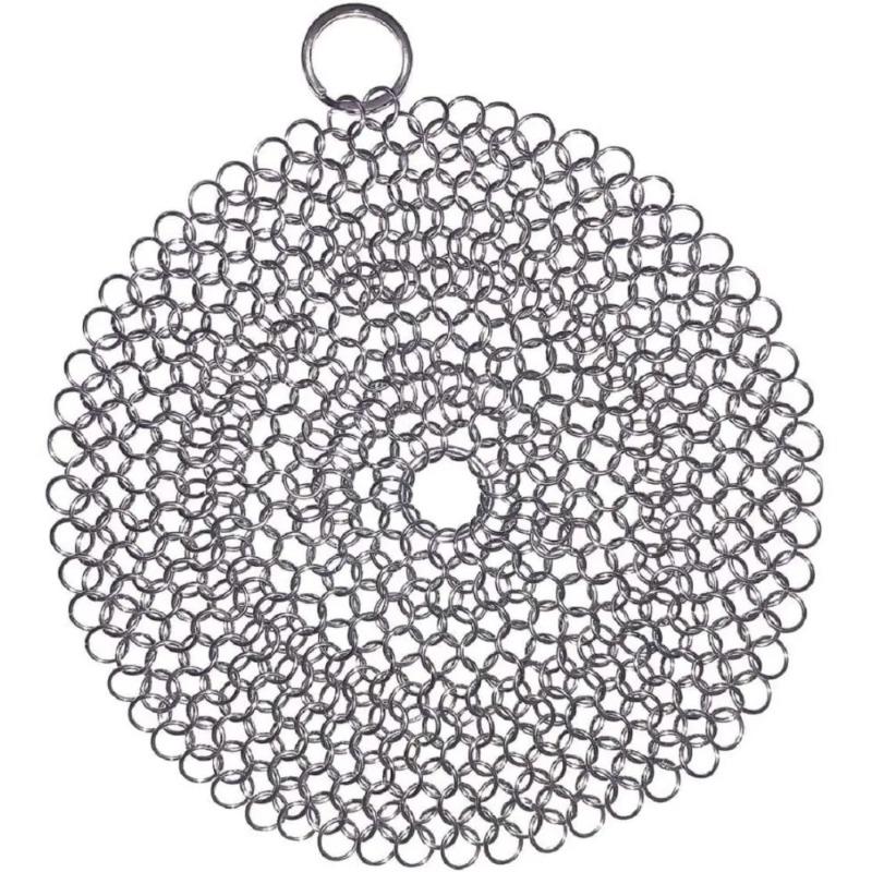 6x6 Inch Metal Ring Mesh Cleaning Ball with free Hanging Hook