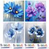 4 шт. Наборы для рисования по номерам «Ромашки» своими руками, Рисование на холсте 7,87x7,87 дюйма без рамы, Холст, Масляная живопись, Картина по номерам