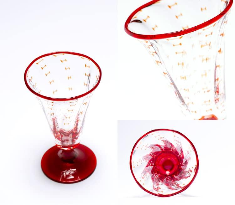Soejima Glass Hizen Vidro Liquor Cup Jomon Pilsner Red Made in Japan Gift [Традиционное ремесло/Выдувное стекло/Подарок] (Подарок на праздник)
