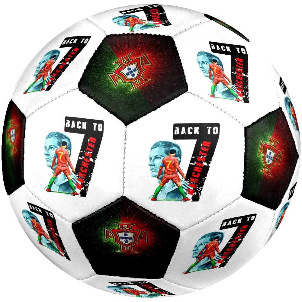 Ronaldo's Royal Emblem Size 5 Soccer Ball Machine-Stitched Indoor/Outdoor Universal Football Soccer Accessory Perfect Birthday Christmas Gift Idea
