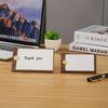 1Pcs Metal Memo Clip with Wooden Base DIY Memo Picture Clip Note Card Desk Paper Clip Holder for Wedding Party Decor