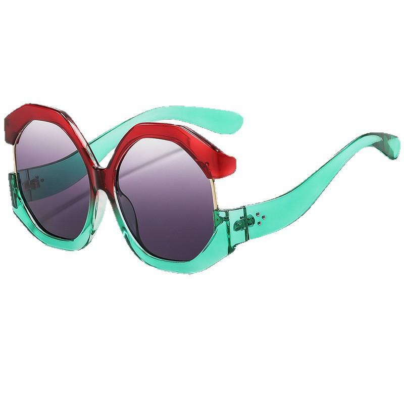 European and American fashion cat eye oversized sunscreen sunscreen sunglasses personalized color matching street sunglasses advanced sunglasses