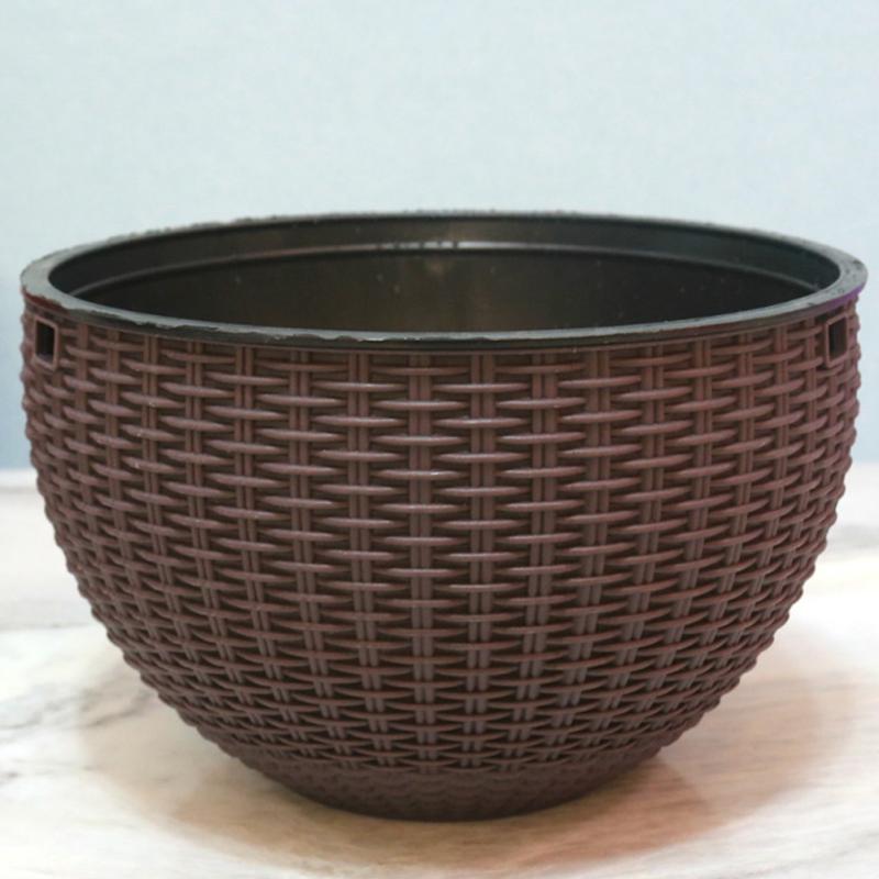 CANXING Подвесная корзина Imiatino Цветочный горшок с виноградной лозой Круглый садовый кашпо из смолы с треугольной цепью