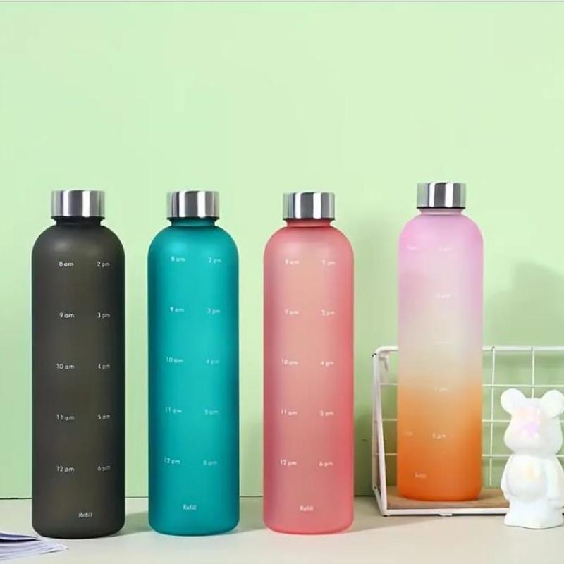 Gradient Sports Water Bottle with Measurements, Leak-Proof, Portable, Narrow Mouth, Sealable, BPA-Free PC Material - For Fitness