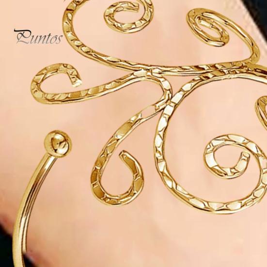 Bracelet Arm Chain Lightweight Bright Color Glossy Hollow-out Geometric Pattern Arm Cuff Bangle Body Bracelet Jewelry Gift
