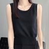 Женская майка без рукавов MODERN NEW SAGA летняя футболка вязаный топ базовый жилет женский с круглым вырезом