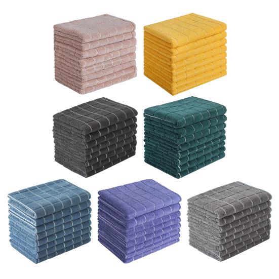 12 Pcs Kitchen Towels Super Absorbent Dishcloths Set Quick Drying Rags for Washing Dishes And Countertops Microfiber Dishwashing Cloth