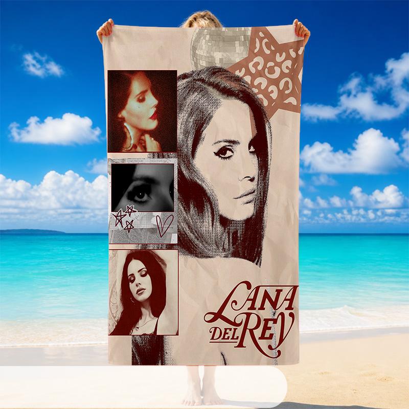 Lana Del Rey Beach Towel, Soft Large Absorbent Towel For Beach Swimming Pool Travel Vacation