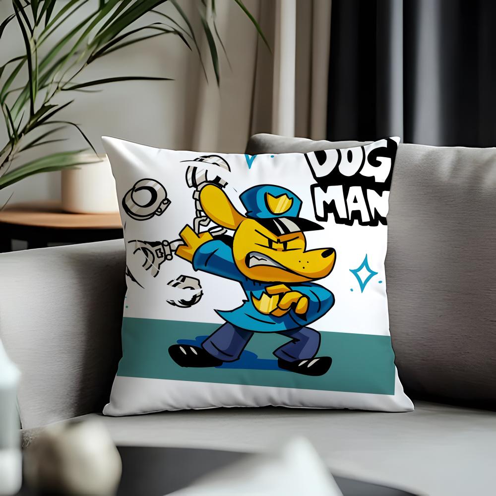 Hot Ddogmanable Cushion Cover Antidustmite Pillowcase Invisible Zipper Silky Short Plush Sofa Cushion Cover