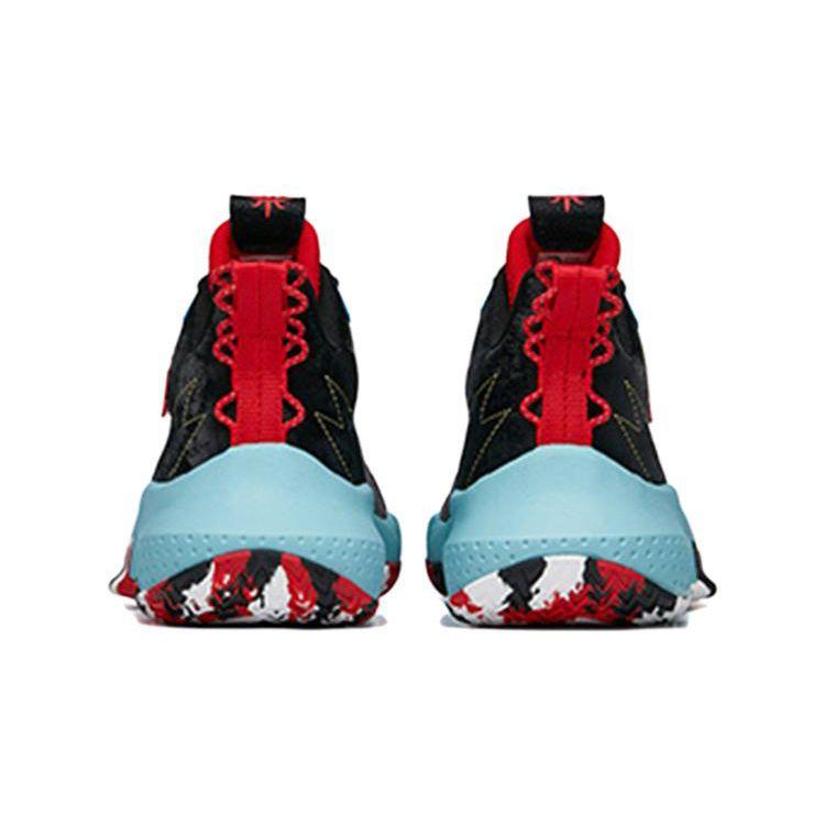 Anta Kids Reverse Scale Comfortable Performance Wear Resistant Mid-Top Basketball Shoes Kids Basketball Shoes Black Gray Red 312231117-8