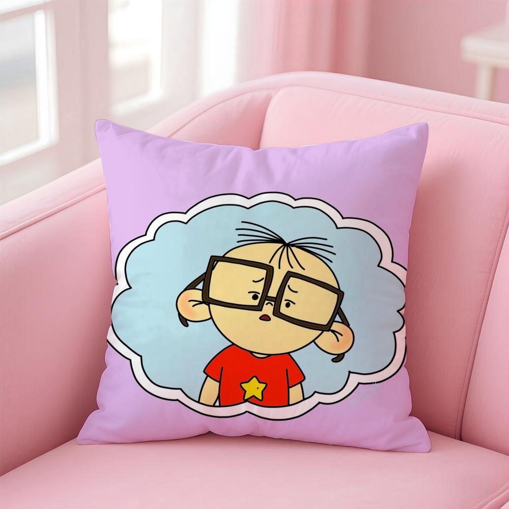 Funny Chinese Cartoon BBigEar Tutu Cushion Cover Pillow Case Soft Skin Friendly Fabric Concealed Zipper
