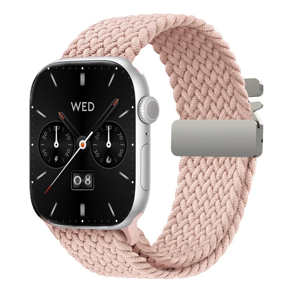 Braided Solo Loop Strap For Apple Watch Band 44mm 45mm 46mm 40mm 41mm 42mm 49mm Bracelet iWatch Series Ultra 2 10 9 SE 8 7 6 5 4