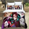 Постельный комплект «Клинок, рассекающий демонов» мягкое покрывало на кровать наволочка односпальный/двуспальный японская манга для мальчиков и подростков комплект простыней