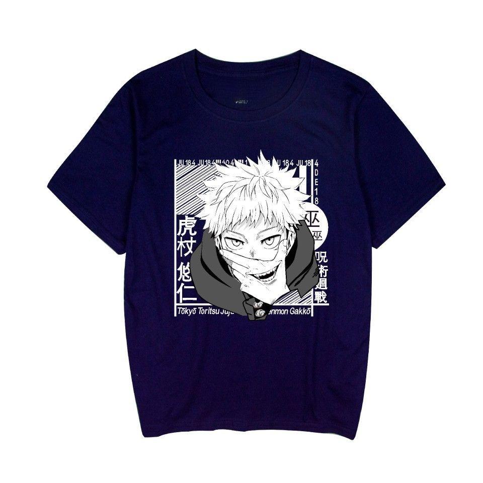 Лето 2025 Новинка Jujutsu Kaisen Spell Back To Fight Around Свободный мужской и женский пуловер Футболка с коротким рукавом Лето