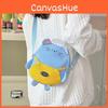Adorable Cartoon Kids Crossbody Bag Featuring Stylish Color Blocking For Boys Girls And