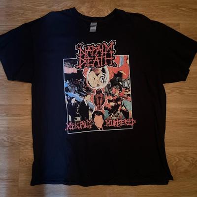Napalm Death Ментально убил Футболка Унисекс Концертная S-5XL CR984 Унисекс Футболка