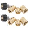 8pcs Pressure Washer Adapter Set Quick Coupler Fittings Metal Quick Connector for Car Washer