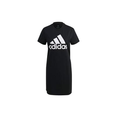 Essential Logo Print Дышащее круглое шея Спортивное платье с коротким рукавом Женские платья Черный GM5588
