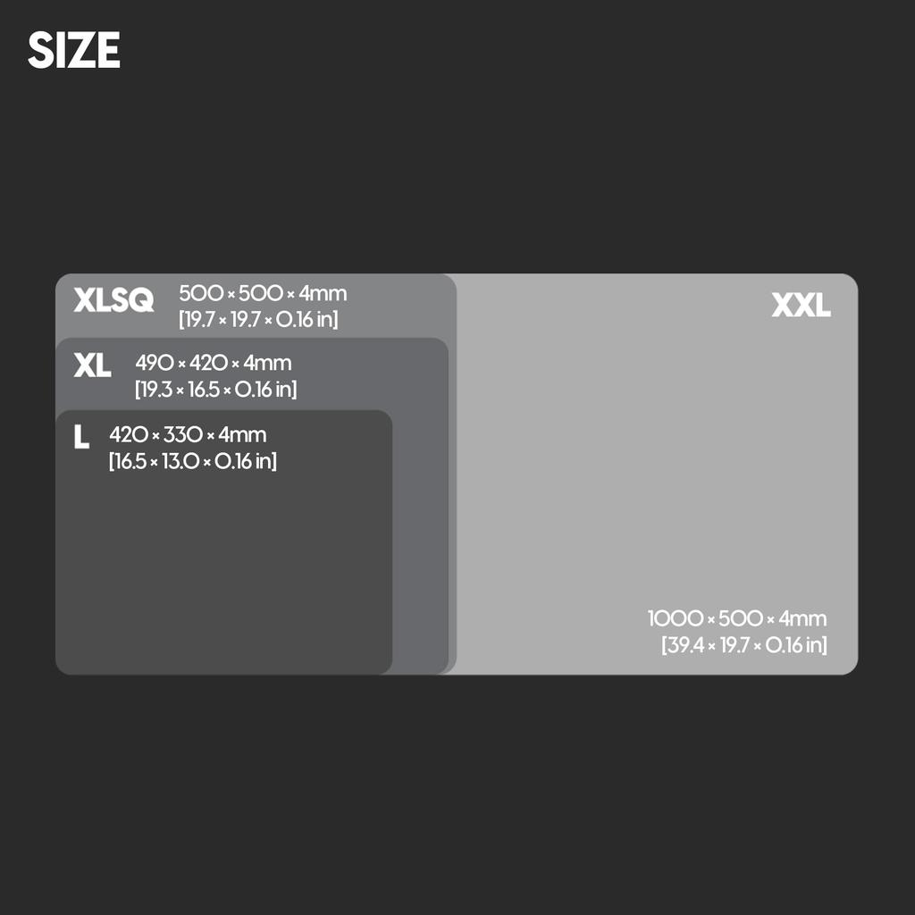 Pulsar Gaming Gears ESports Gaming Mouse eS Mercury Pro 49cm X 42cm X 4mm Quantum Pad, XL, Xsoft, (XL, Violet)